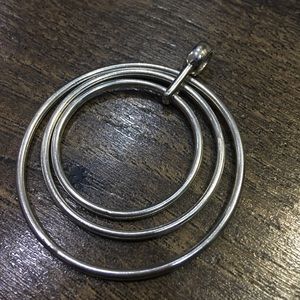 STERLING SILVER TRIPLE HOOP SLIDE